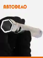 Серебряный набор трубчатых ключей с воротком 8-19