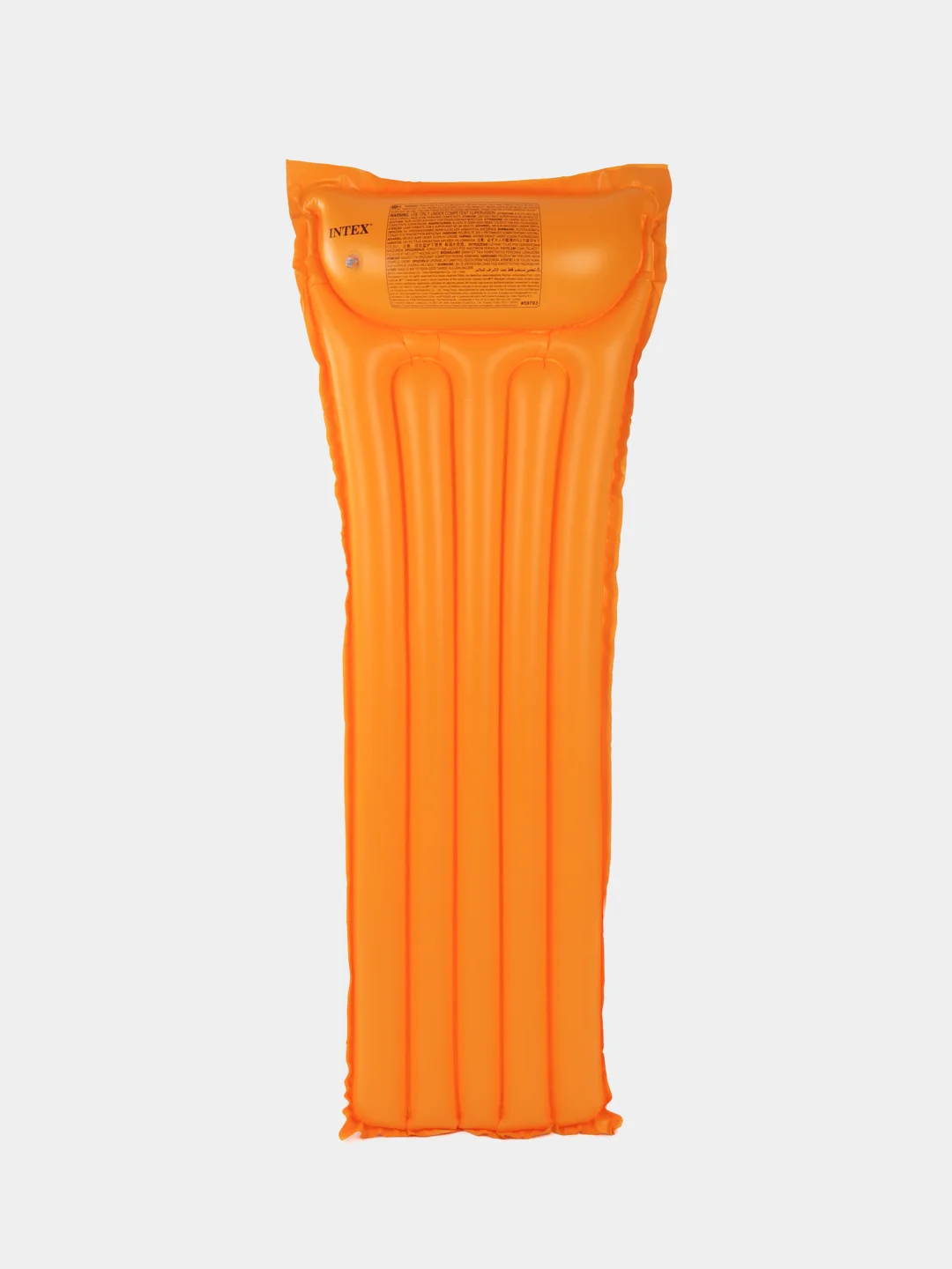 Оранжевый надувной матрас для плавания "Неоновый мороз" INTEX, 183 х 69 см, до 100 кг