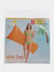 Оранжевый надувной матрас для плавания "Неоновый мороз" INTEX, 183 х 69 см, до 100 кг