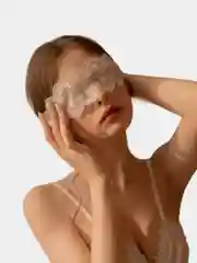 Белый эротическая кружевная маска-повязка