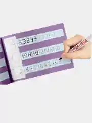 Набор многоразовых прописей, с маркером, для девочек, "Пиши - стирай", 4 шт. по 12 стр