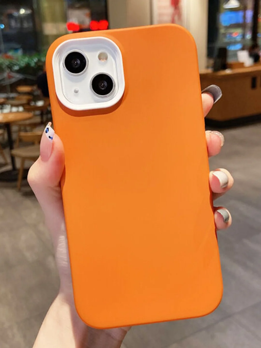 Оранжевый чехол iPhone 11 / 12 13 Pro Max / силиконовый на айфон про макс