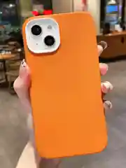 Оранжевый чехол iPhone 11 / 12 13 Pro Max / силиконовый на айфон про макс