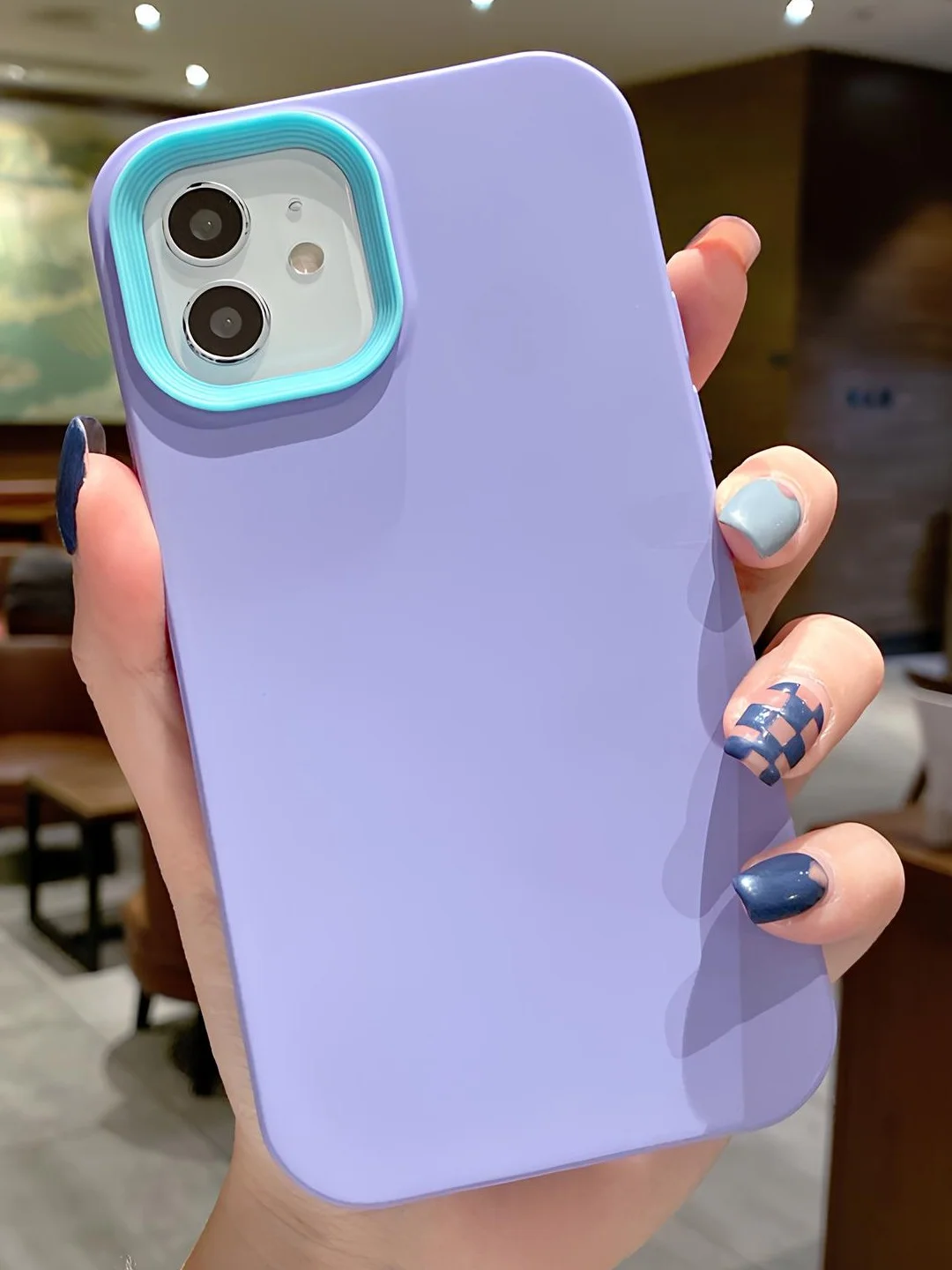 Сиреневый чехол iPhone 11 / 12 13 Pro Max / силиконовый на айфон про макс