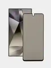 Черный защитное стекло антишпион для Samsung Galaxy S24 Ultra (Самсунг Галакси С24 Ультра)