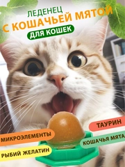 Кошачья мята для кошек, конфета лакомство с кошачьей мятой