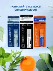 Спрей PRESIDENT "Smokers", для курящих, без спирта, 20 мл