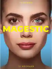 Голубой цветные контактные линзы Magestic