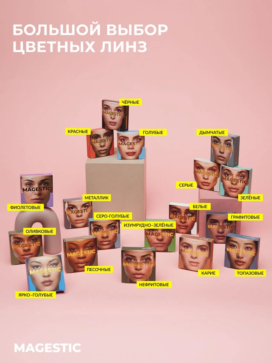 Голубой цветные контактные линзы Magestic