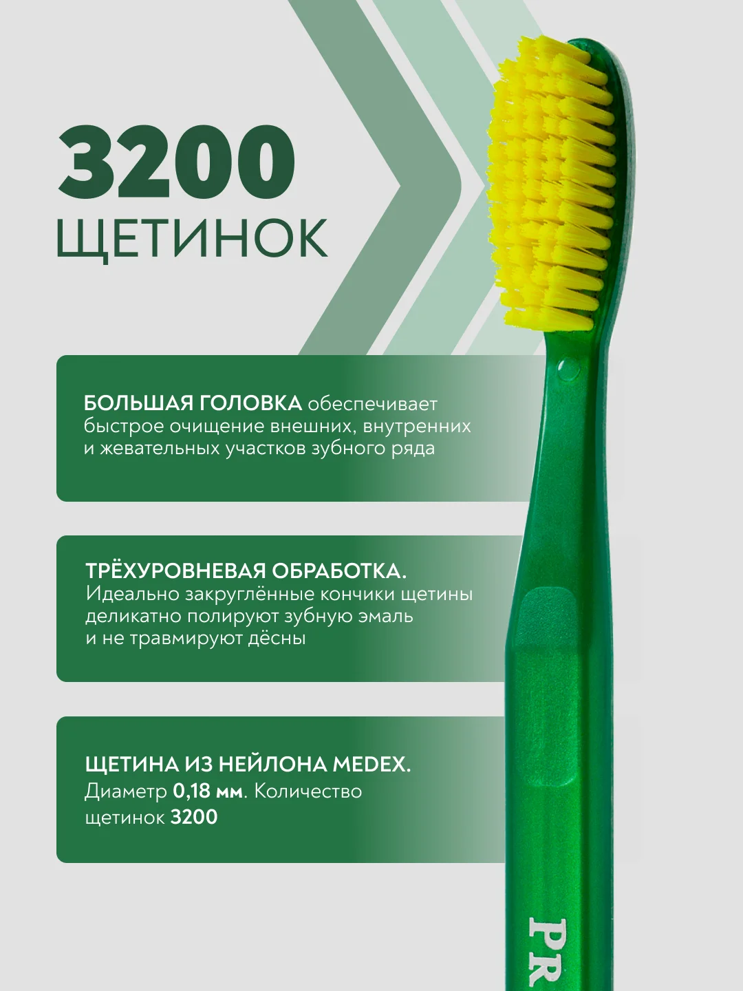 Зубная щетка PRESIDENT Classic Medium, средней жесткости