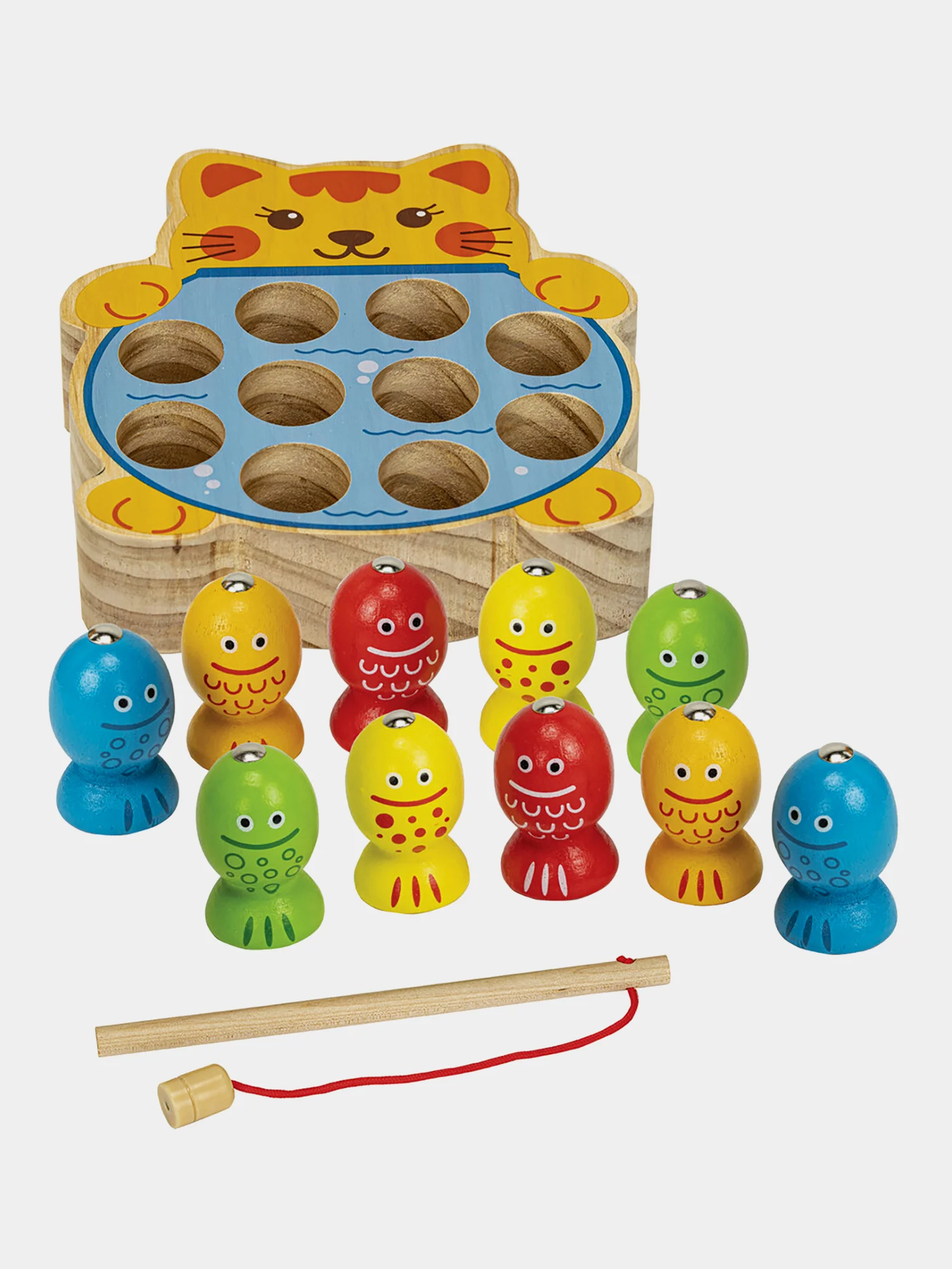 Сортер Brauberg Kids, 665246, для малышей, магнитная рыбалка, развивающие игрушки, дерево