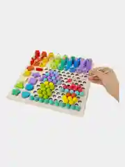 Сортер Brauberg Kids, 665248, для малышей, мозаика с шариками, развивающие игрушки, дерево
