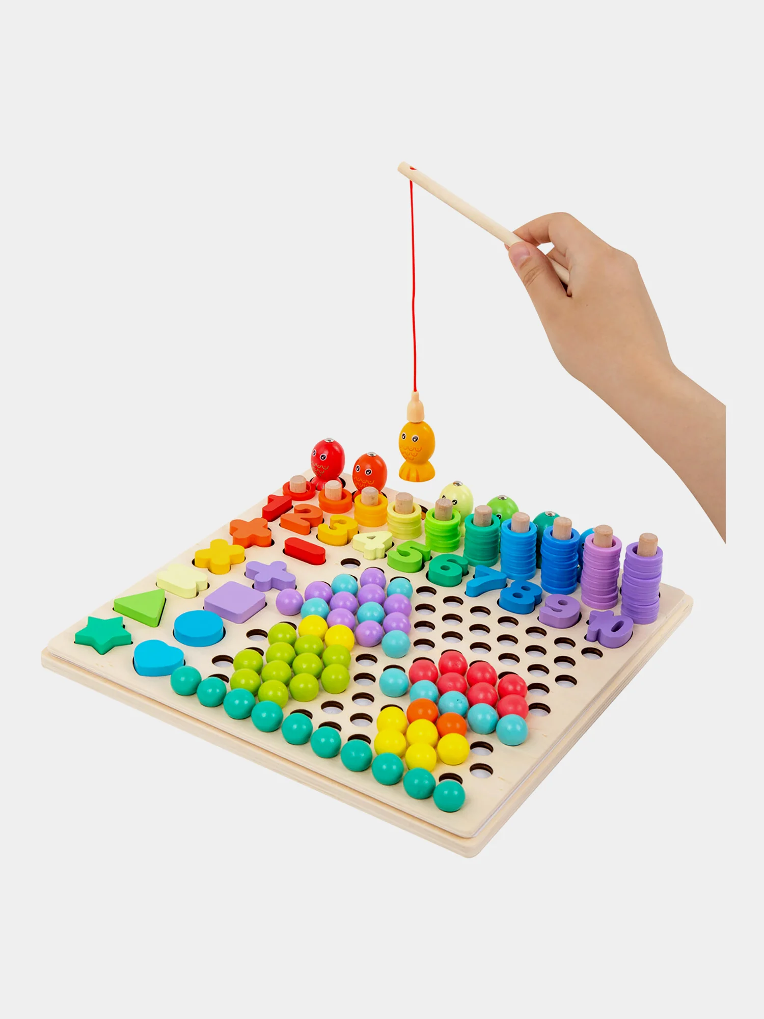 Сортер Brauberg Kids, 665248, для малышей, мозаика с шариками, развивающие игрушки, дерево