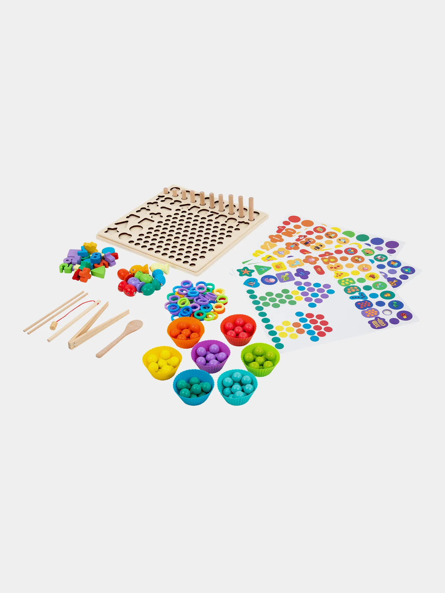 Сортер Brauberg Kids, 665248, для малышей, мозаика с шариками, развивающие игрушки, дерево