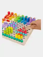 Сортер Brauberg Kids, 665248, для малышей, мозаика с шариками, развивающие игрушки, дерево