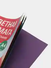 Бумага цветная А4, 16 л, 8 цв "Панда в цветах" двусторонняя, немелованная, в папке