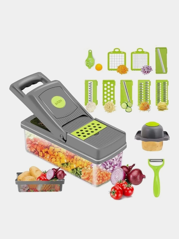 Универсальная и Многофункциональная Овощерезка 14 в 1 Измельчитель VIGGIE SLICER