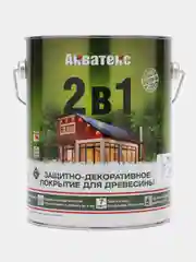 Белый акватекс 2 в 1, пропитка по дереву, цвет Белая, 2,7 л