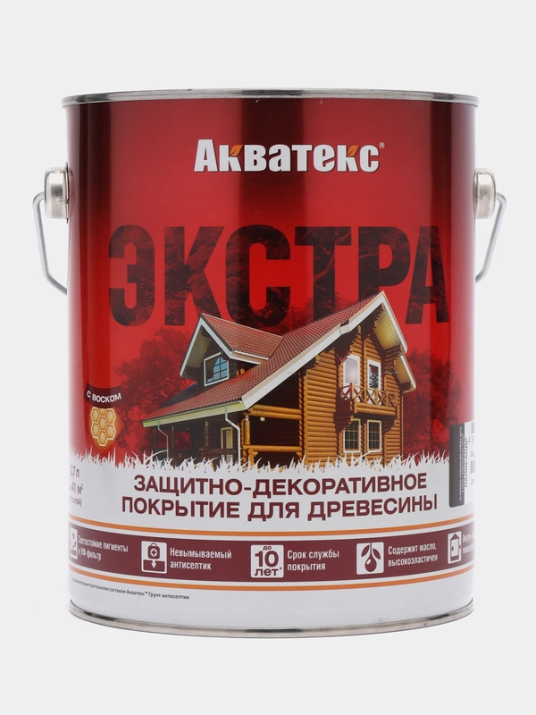 Акватекс Экстра, пропитка по дереву, цвет Палисандр, 2,7 л
