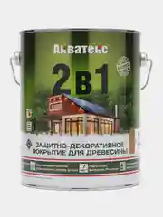 Акватекс 2 в 1, пропитка по дереву, цвет Дуб, 2,7 л