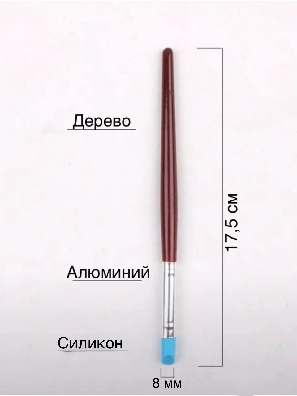 Голубой силиконовые кисти для рисования, лепки, для моделирования, для скульптур, набор 5 штук
