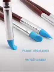 Голубой силиконовые кисти для рисования, лепки, для моделирования, для скульптур, набор 5 штук