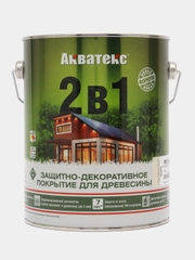Акватекс 2 в 1, пропитка по дереву, цвет Ваниль, 2,7 л