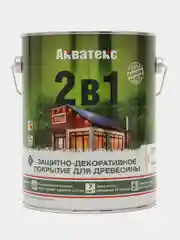 Акватекс 2 в 1, пропитка по дереву, цвет Ваниль, 2,7 л