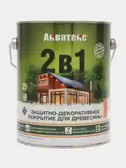 Акватекс 2 в 1, пропитка по дереву, цвет Орегон,  2,7 л