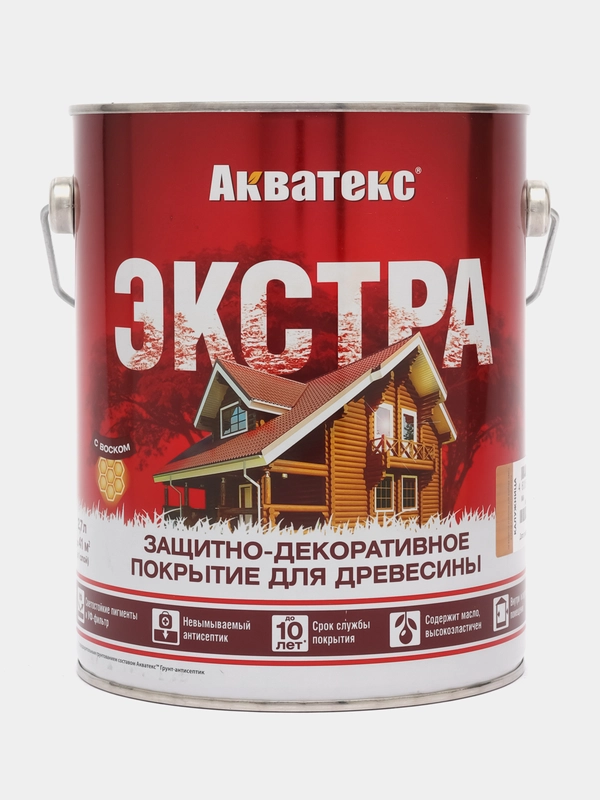 Акватекс Экстра, пропитка по дереву, цвет Калужница, 2,7 л