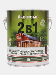 Акватекс 2 в 1, пропитка по дереву, цвет Палисандр, 2,7 л