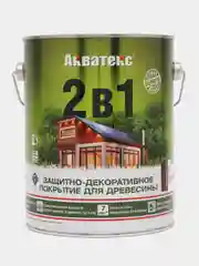 Акватекс 2 в 1, пропитка по дереву, цвет Палисандр, 2,7 л