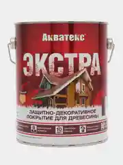 Акватекс Экстра, пропитка по дереву, цвет Орех, 2,7 л