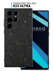 Блестящий чехол для Samsung Galaxy S23 Ultra пластиковый ROSCO с силиконом, со стразами