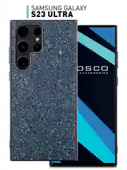 Блестящий чехол для Samsung Galaxy S23 Ultra пластиковый ROSCO с силиконом, со стразами
