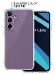 Молочный чехол для Samsung Galaxy S23 FE силиконовый ROSCO матовый / прозрачный с защитой камер