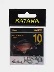 Крючок Katana Карп 10шт,крючок рыболовный,набор крючков 10шт