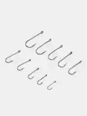 Синий крючки рыболовные, набор - 50 штук (размеры 3,4,5,6,7,8,9,10,11,12 по 5 шт. каждого)