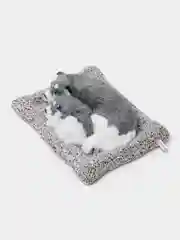 Серебряный спящий щенок, для машины