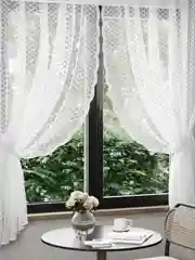 Тюль для комнаты, жаккардовый, белый, 2 шт