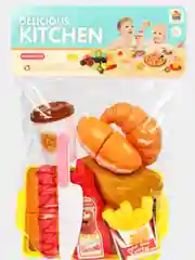 Игровой набор продуктов детский "Продукты фастфуд для кафе"