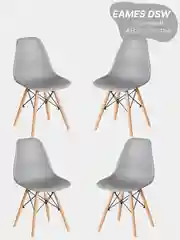 Серый комплект стульев, стул кухонный для гостинной Eames, 1 шт, 2 шт, 4 шт