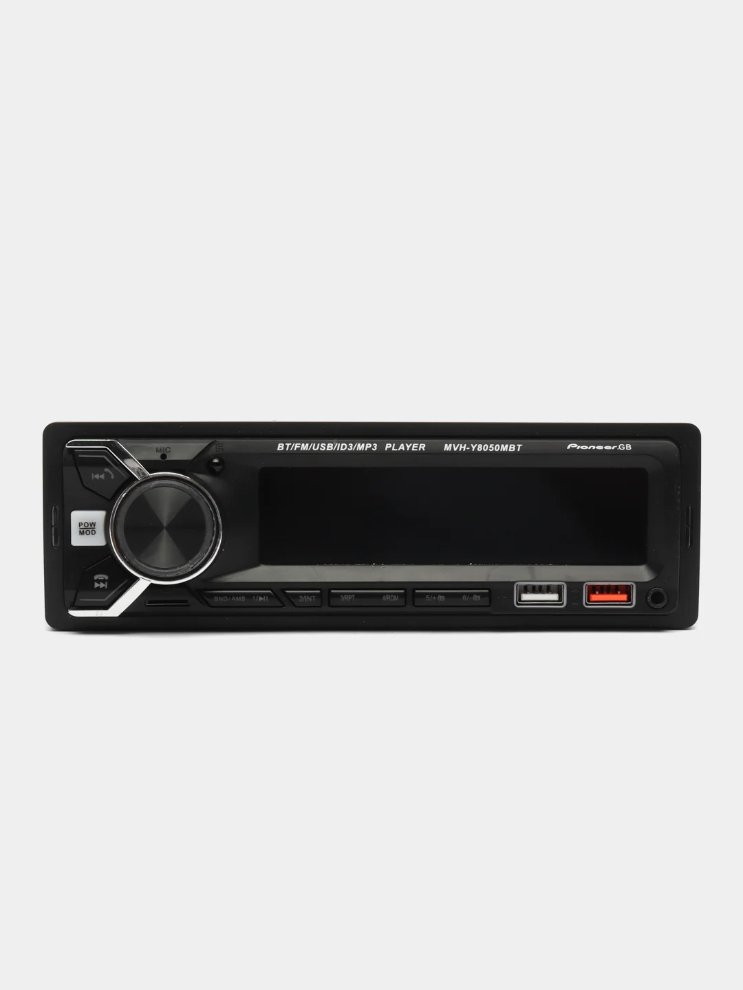 Красный автомагнитола Pioneer GB MVH, 7 цветов подсветки, 1 Din, Bluetooth, мультируль, пульт ДУ
