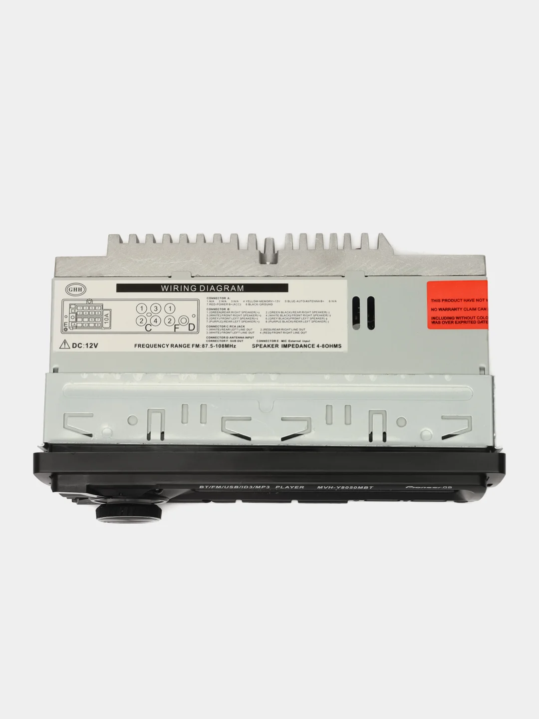 Красный автомагнитола Pioneer GB MVH, 7 цветов подсветки, 1 Din, Bluetooth, мультируль, пульт ДУ