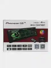 Зеленый автомагнитола Pioneer GB MVH, 7 цветов подсветки, 1 Din, Bluetooth, мультируль, пульт ДУ
