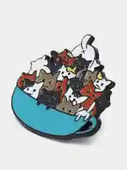 Пурпурный значки с котами (кошками, котятами), пин на одежду или рюкзак