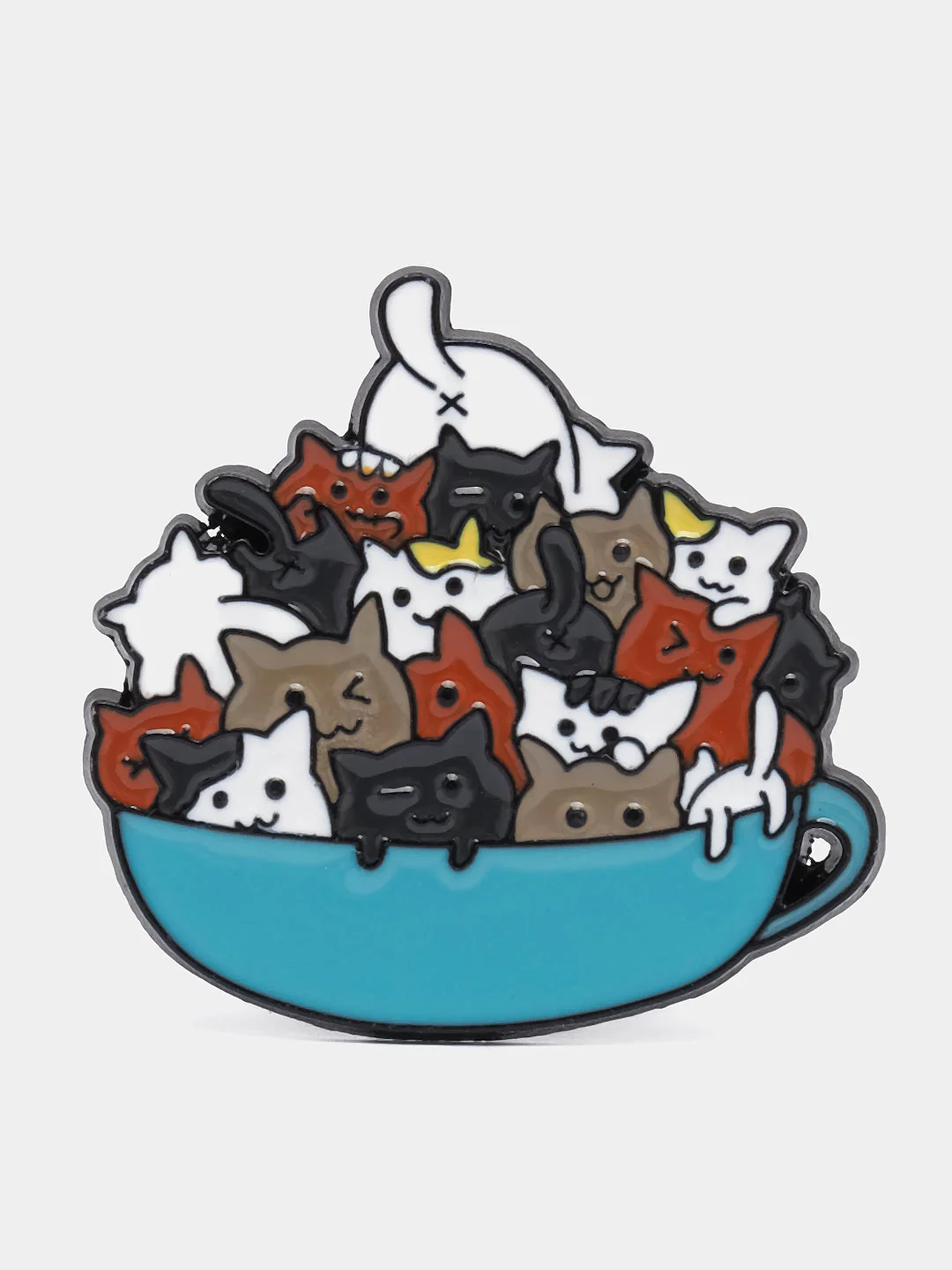 Пурпурный значки с котами (кошками, котятами), пин на одежду или рюкзак