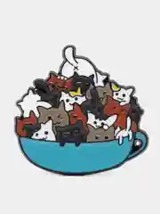Пурпурный значки с котами (кошками, котятами), пин на одежду или рюкзак