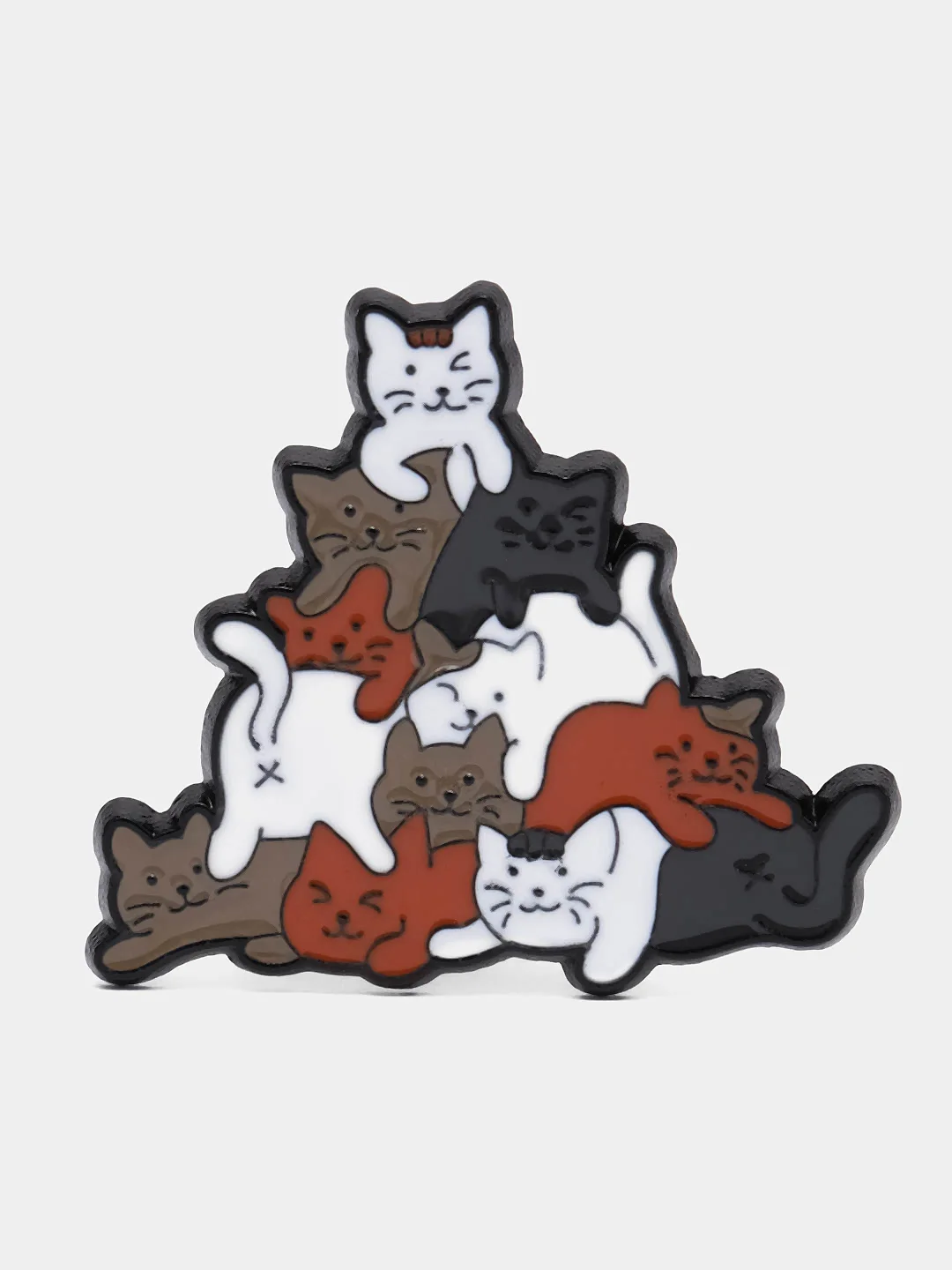 Серебряный значки с котами (кошками, котятами), пин на одежду или рюкзак