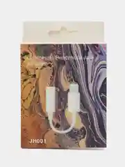 Белый переходник для айфон, аудио-разъём jack 3.5 mm,
